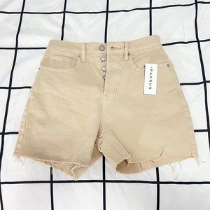 NWT Pacsun Stretch 90’s Girlfriend Shorts Beige Size 24